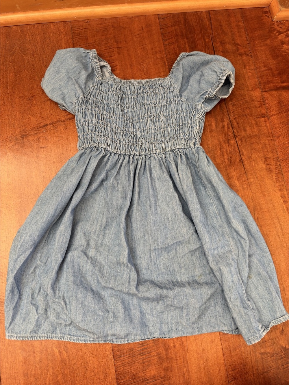 The Children's Place Girls Blue Smocked Dress Size 5T Like New